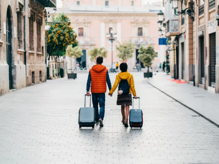 Couple Traveling Somewhere Spontaneous